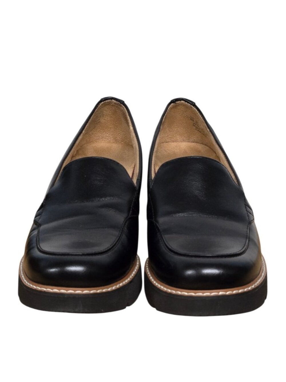 Naturalizer Cabaret Black Slip On Lug Sole Loafers Womens Size 8M  Preppy Casual - Picture 6 of 8